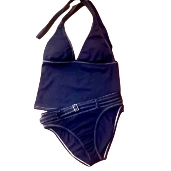 Isaac Mizrahi Other - Issac Mizrahi Navy Tankini Swim Top and Bottom set. Sz S & M